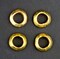 The Bead Chest Brass Ethiopian Wollo Rings (22mm) (Set of 4): Genuine Ethiopian Metal Ring Beads for DIY Jewelry